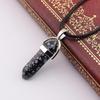 Handmade Amethyst & Rose Quartz Hexagonal Pendant Necklace N760