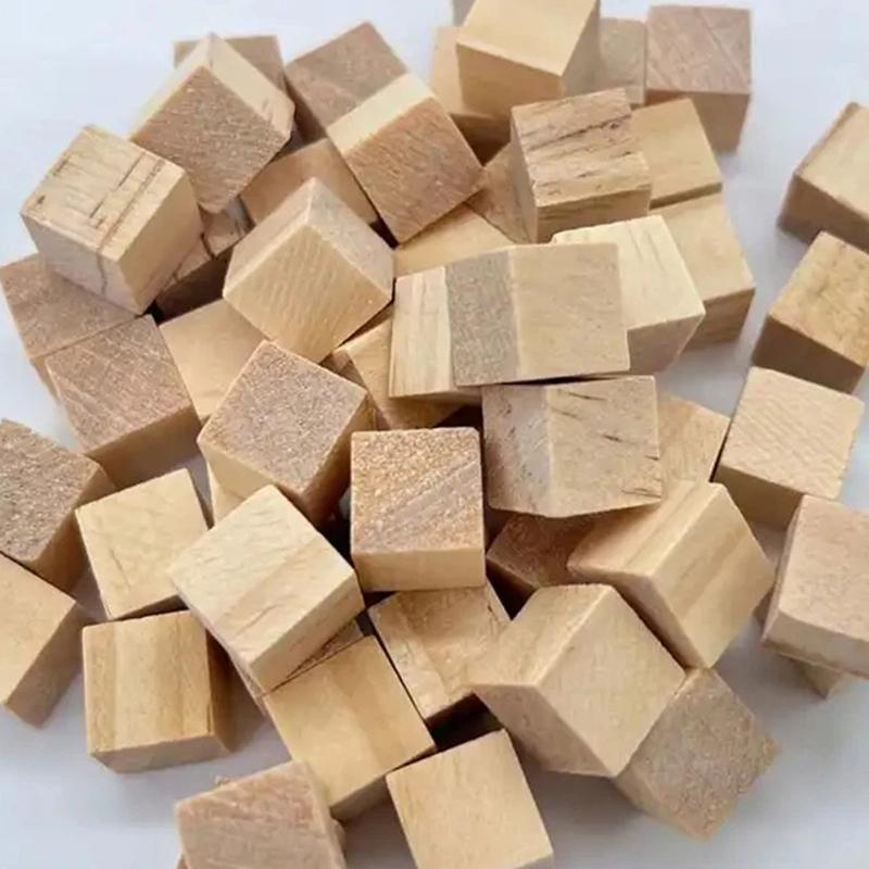 50/200/400 Stück Unfertige Leere Mini DIY Holzquadratblöcke 1cm Holz Vollwürfel Für Holzbearbeitung Handwerk Puzzle Herstellung Material