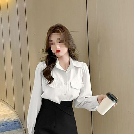2025 Retro Academy Style Professional Two-Piece: Mid-Length Shirt & Half-Body Skirt for Spring/Summer