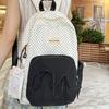 Schoolbag Cute Sweet Girl Backpack Female Student Class Versatile School Bag Korean College Style Bow Polka Dot Backpack