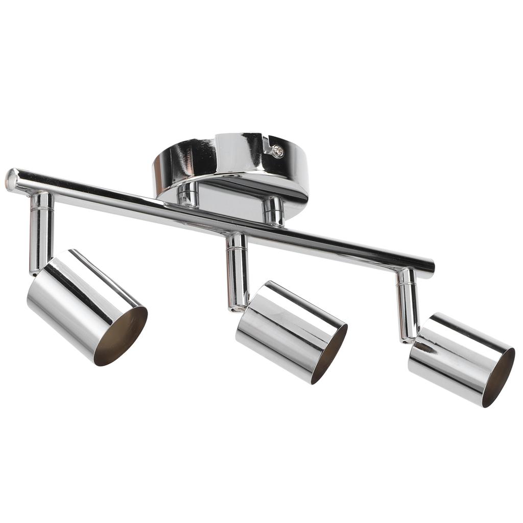 3 LED Track Light Base Adjustable Flexibly Rotatable 3 Way Ceiling Spotlight Base for Bedroom Dining Living Room Mall