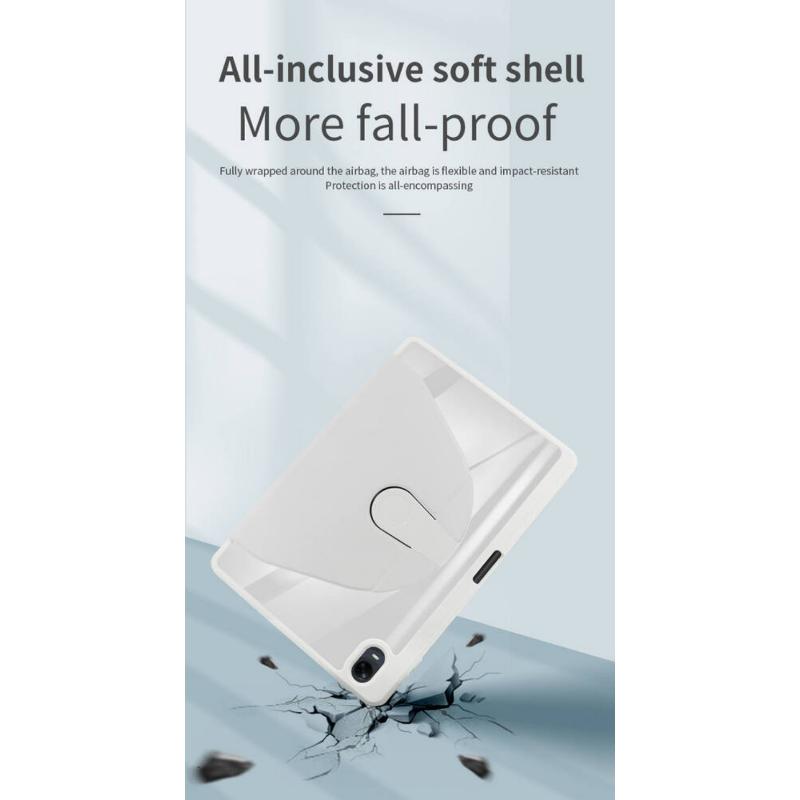 Obrót o 360 stopni dla Oppo Pad Air 10,36 11,0-calowego, odpornego na wstrząsy inteligentnego etui z podstawką z pojemnikiem na ołówek Przezroczysta tylna pokrywa Oppo Pad 11,0-calowego etui na tablet 2022
