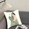 Abstract Figure Lines Girl Sofia Cushion Cover Reversible Plush Pillow Cover – For car, sofa, bedroom, perfect as a gift.