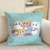 Cute Fox and BOX LLankyBox Square Sofa Pillow Cover Solid Color Living Room Home Decor Cushion Case