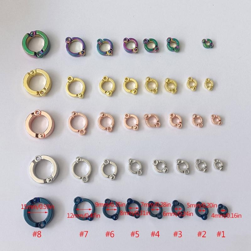 Anéis de Marcação para Patas de Pássaros tipo Presilha para Pombos Papagaios de Estimação Periquitos Acessórios Presilha Redonda para Pata 4-15mm Feito de Metal
