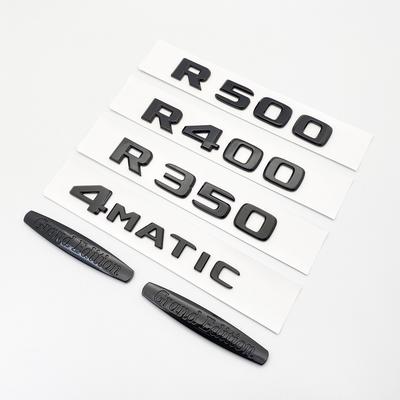 Glossy Black Letters R300 R320 R350 R400 R500 4Matic Emblem for Mercedes Benz Car Fender Trunk Rear W251 Logo Sticker