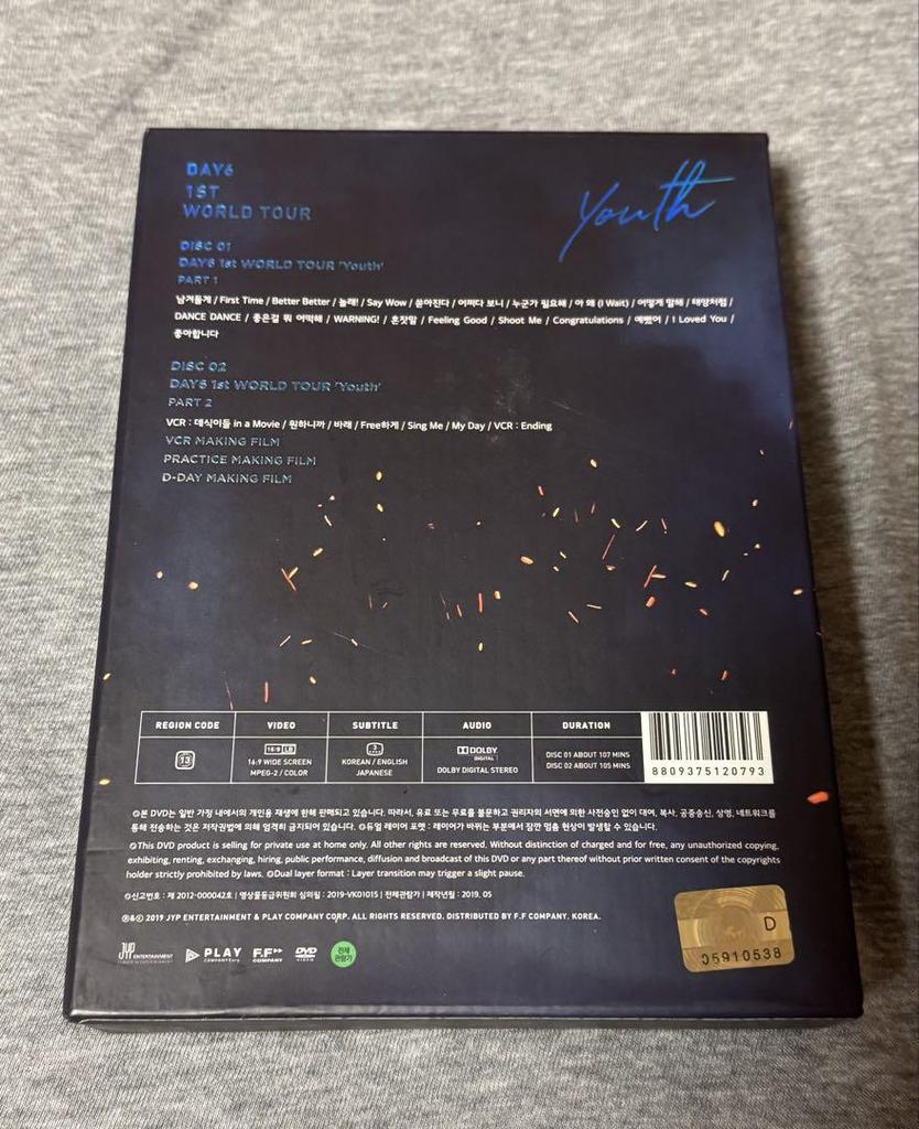[USED] DAY6 DVD 1ST WORLD TOUR Youth