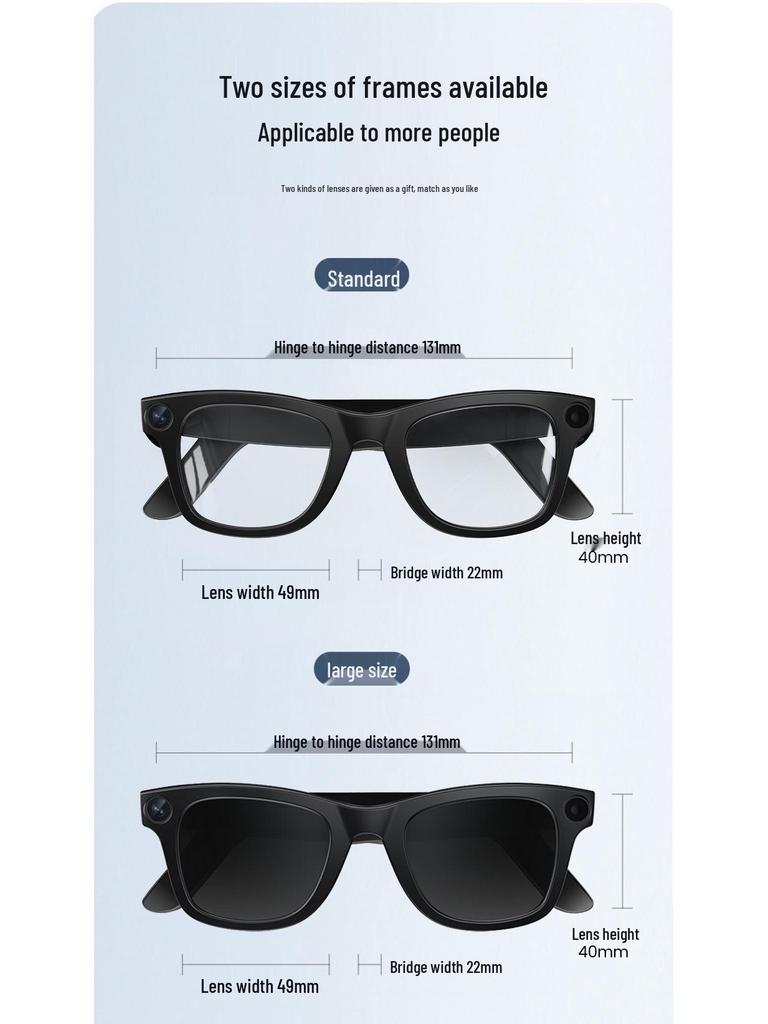 E02 Chytré sluneční brýle s umělou inteligencí: Bluetooth hovor, 800MP kamera, Živý překlad, Hlasová aktivace, Nahrávání videa