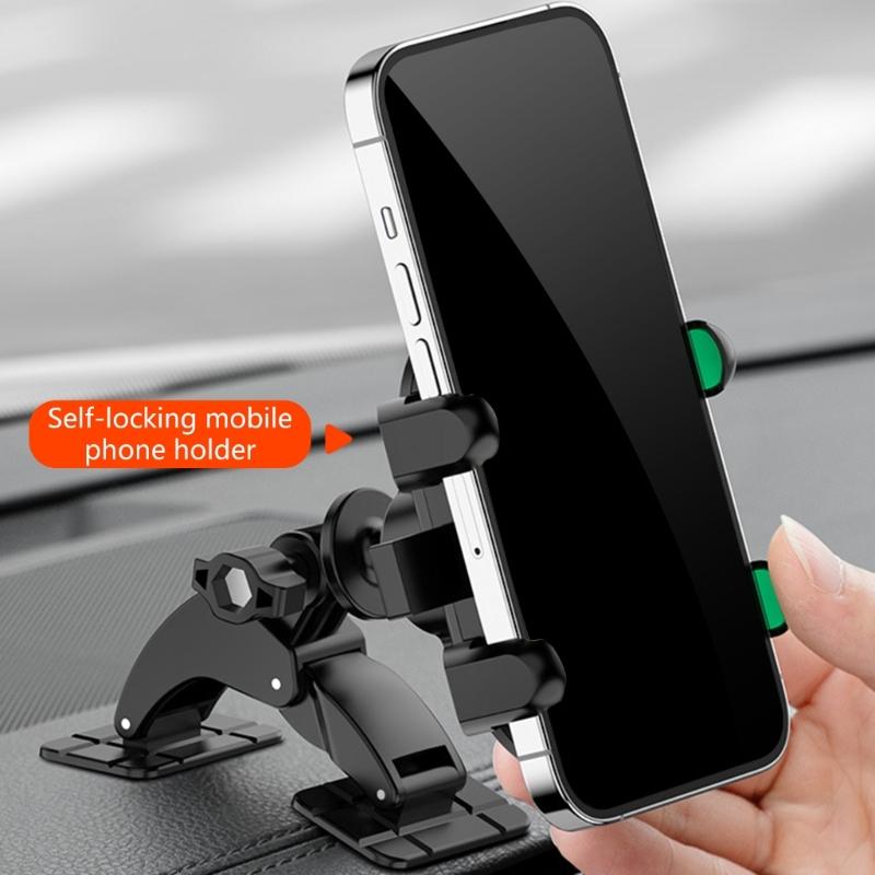 Universal Vehicle Phone Holder With 17mm Ball Head Base Heat Resistant ABS Construction For Secure Positioning