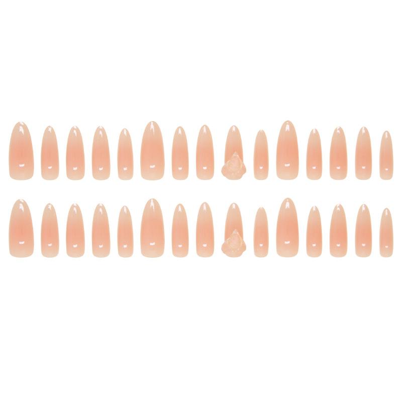Künstliche Nägel Mandel Nail Art Tabletten Fee Nagelpflaster Simple Love Mittellange und lange Nageldiamanten 30 Stück