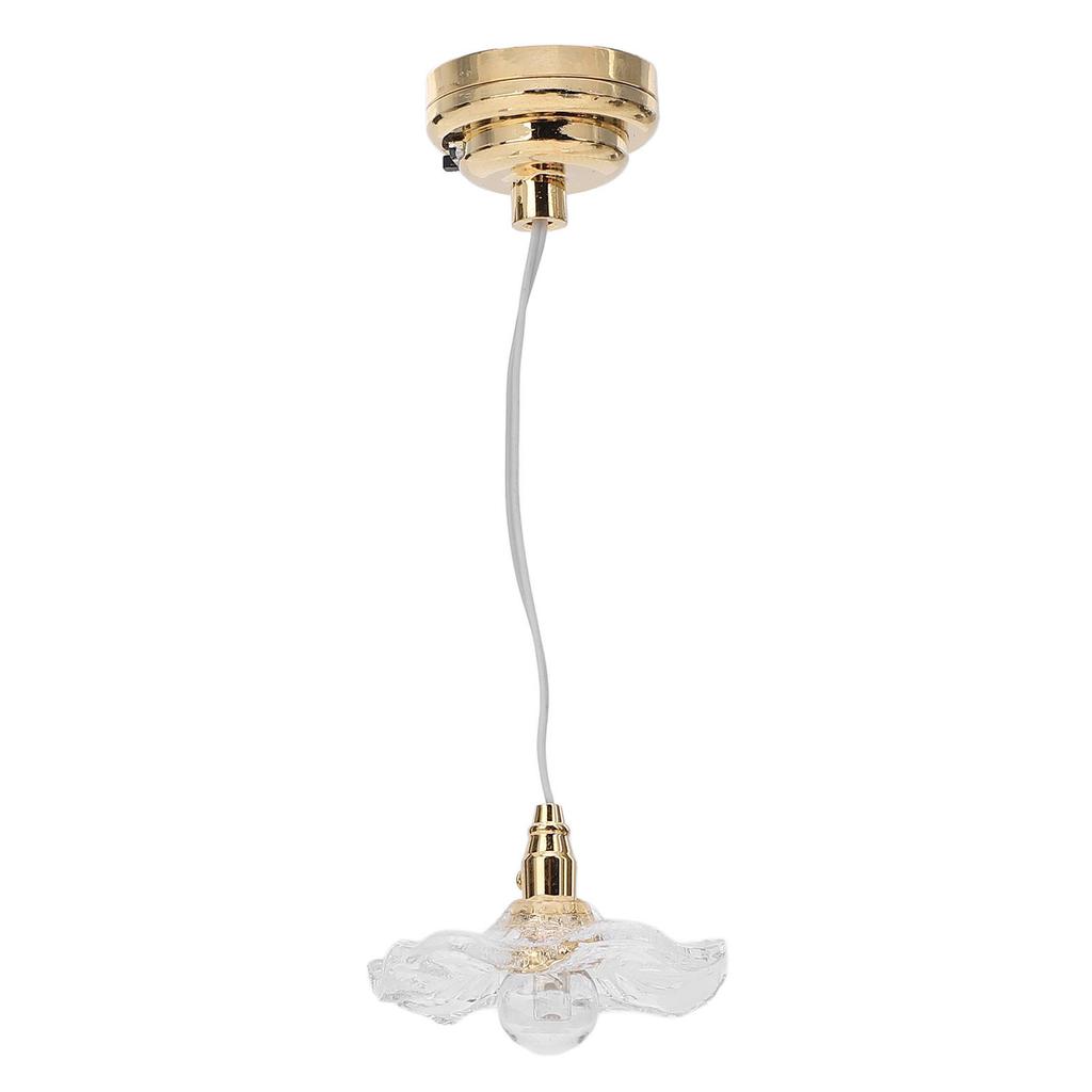 1:12 1:6 Miniatur Puppenhaus Deckenlampe Szenenrequisiten Mikro Dekoration Glas Runde Glühbirne Möbel