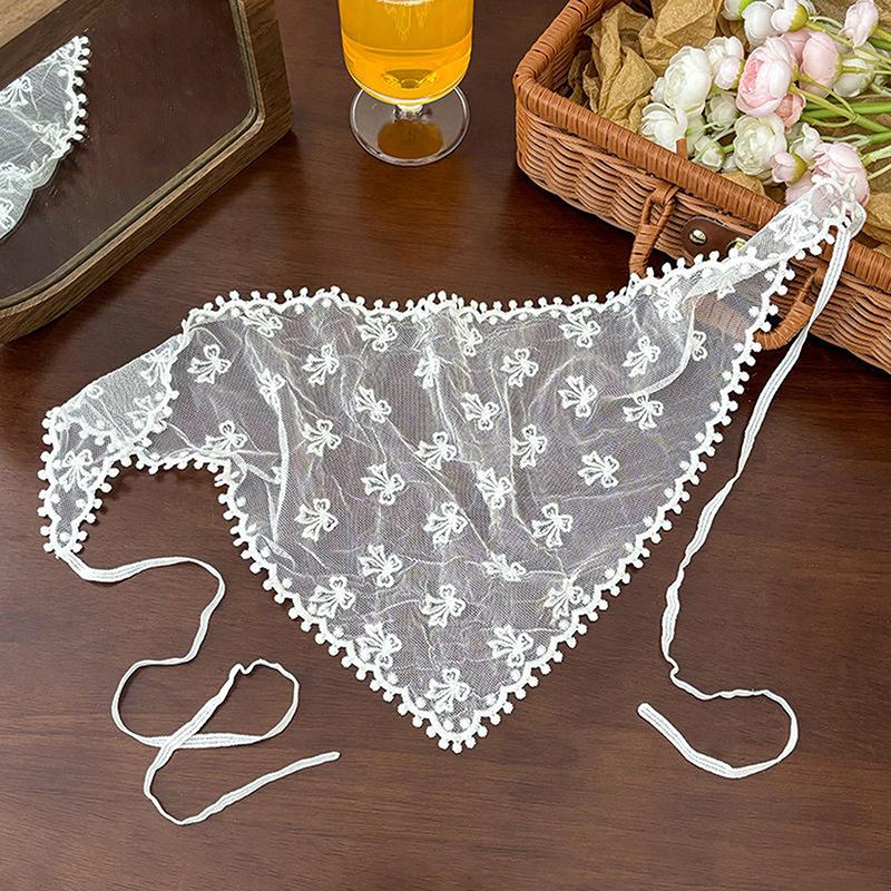 Bandană Retro din Dantelă, Bandă de Păr cu Imprimeu, Eșarfă de Păr Boemă, Batic Triunghiular, Benzi de Păr pentru Femei, Fete, Batistă Dulce