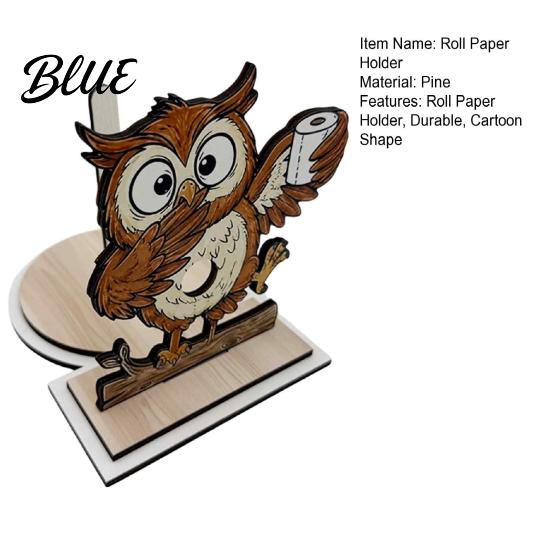 Funny Animal Toilet Roll Stand Paper Holder  Creative Shape Dispenser  Vertical Stable Tissue Rustic Log Style Storage Rack  Solid Wood for