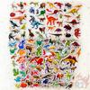 12Sheets/set Jurassic Dinosaurs  Rewards Sticker Puffy Bubble Toys Stickers