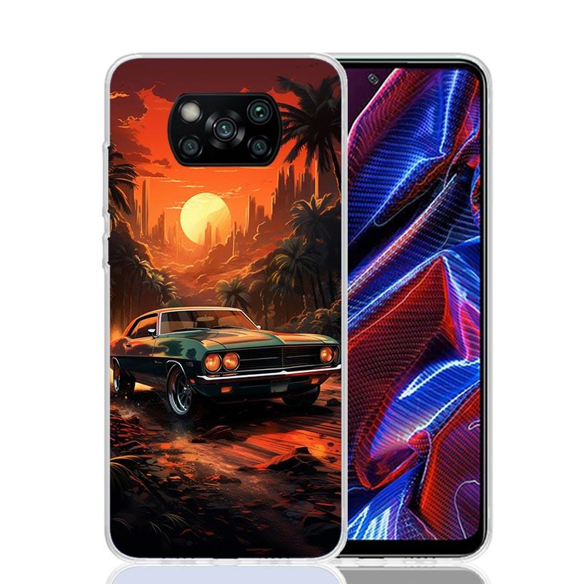 Classic Vintage Old Retro Car Case Phone Cover for Xiaomi Mi 11T 12T 10T 9T Pro 11i 12X 13 12 11 10 9 8 Lite 6X 5X A3 A2 Trend F