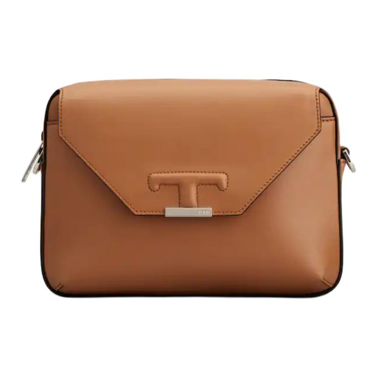 

Tods T Timeless Logo Classic Calfskin Crossbody Bag Mini Men bags Brown XBMTSPC0100RLXS410 Basic Set (Bag+Dust Bag)