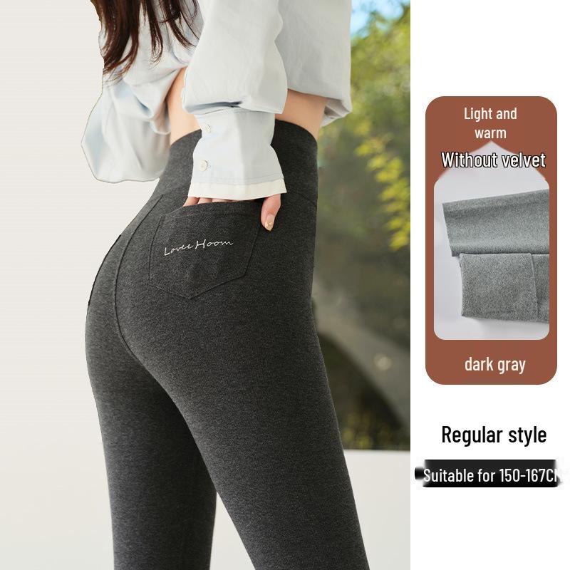 Women s High-Waisted Fleece-Lined Warm Cotton Pants - Slimming Autumn/Winter New Arrivals with Back Pocket S