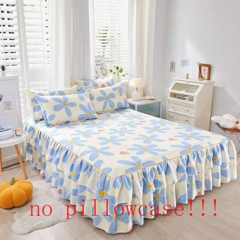 Korean Fashion Bed Skirt Washable Non-slip Single Double Bedding Luxury Modern Skin-friendly Soft Bedspread King Queen Size Home
