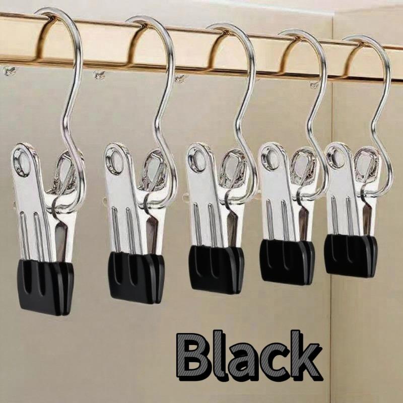

10pcs Stainless Steel Clothespins Laundry Clothes Pegs Hook Portable Hanging Clothes Clip Wardrobe Clothes Organizer Hanger