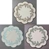 Canvas Embroidered Floral Table Mat With Heatresistant Thick Durable Material For Home Dining