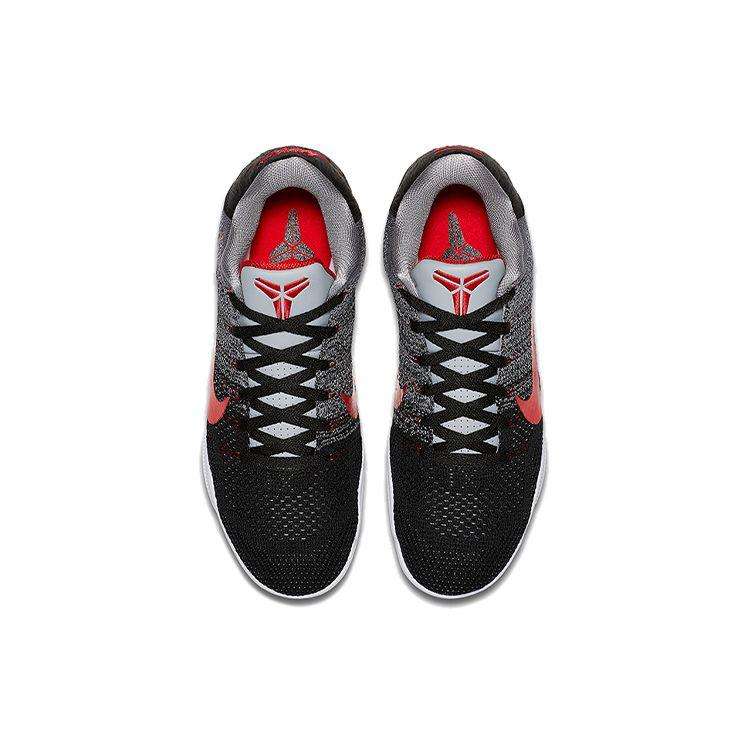 Nike Kobe 11 Elite Low Tinker Muse Men Sneakers Black Cool-Grey Black-University-Red 822675-060