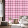 Wallpaper Fabric Pattern Powder Pink, Purple and White 50x1000