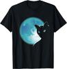 Cat Black And The Moon - Detailed Graphic Novelty Design Tee T-Shirt