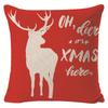 New Christmas Pillow Cover Elk Linen Print Pillow Cushion Cover Sofa Decorative Cushion