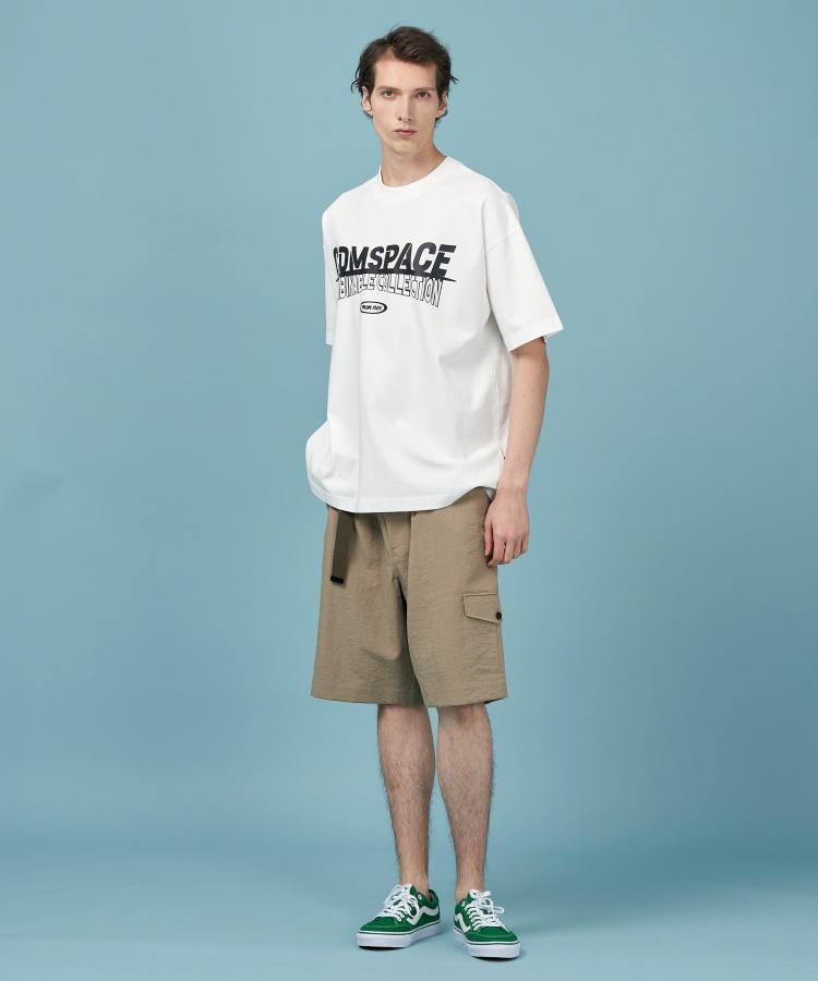 COMSPACE1980 Wide Bermuda Pants_Beige
