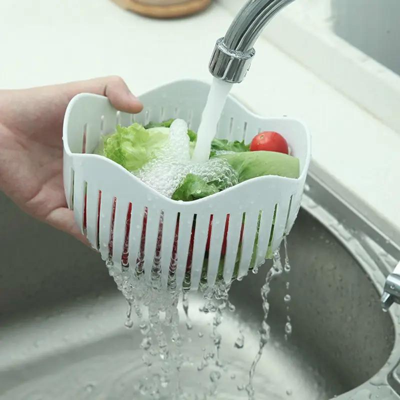 Vegetable Salad Cutter Cutting Bowl Slices Fruit, Kitchen Tools, Accessories Gadgets Kitchen Items