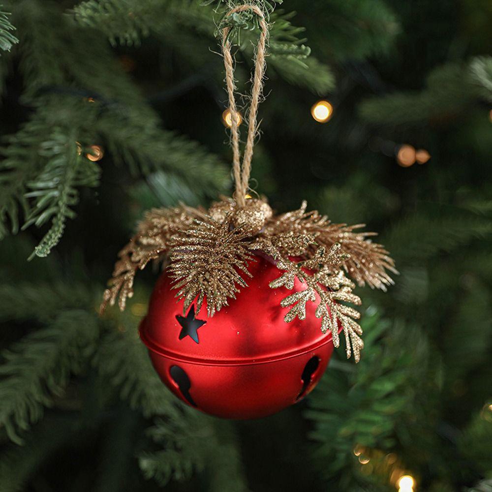 Handmade Christmas Gold Bells Pendant Iron Xmas Tree Hanging Bells  New Year Home Ornament