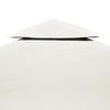 VidaXL Recouvrement de remplacement d'auvent 310 g/m² 3x3m Blanc crème