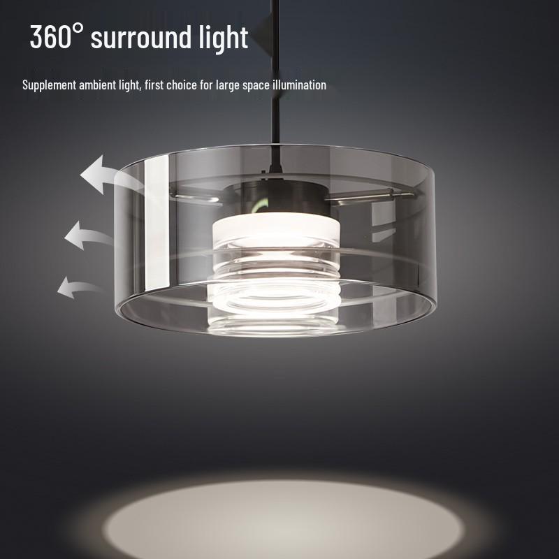 2025 Modern Minimalist Glass Pendant Light with Adjustable Height for Dining Table or Bar