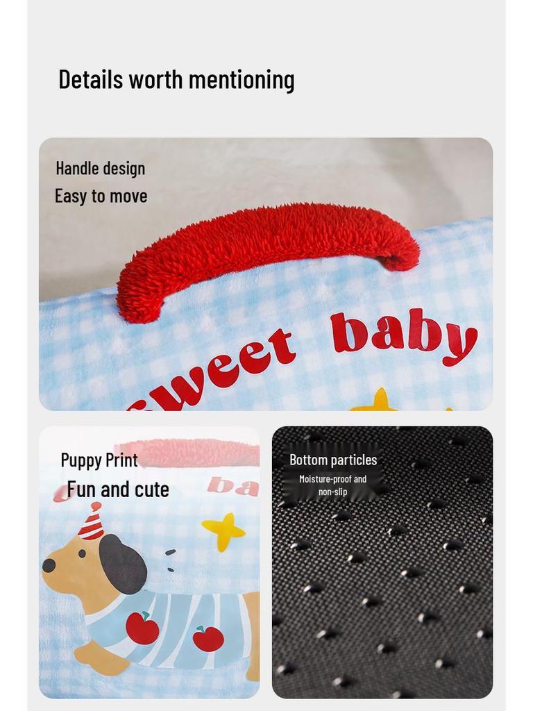 All-Season Washable Dog Bed & Cat Mat - Bichon Sofa Style