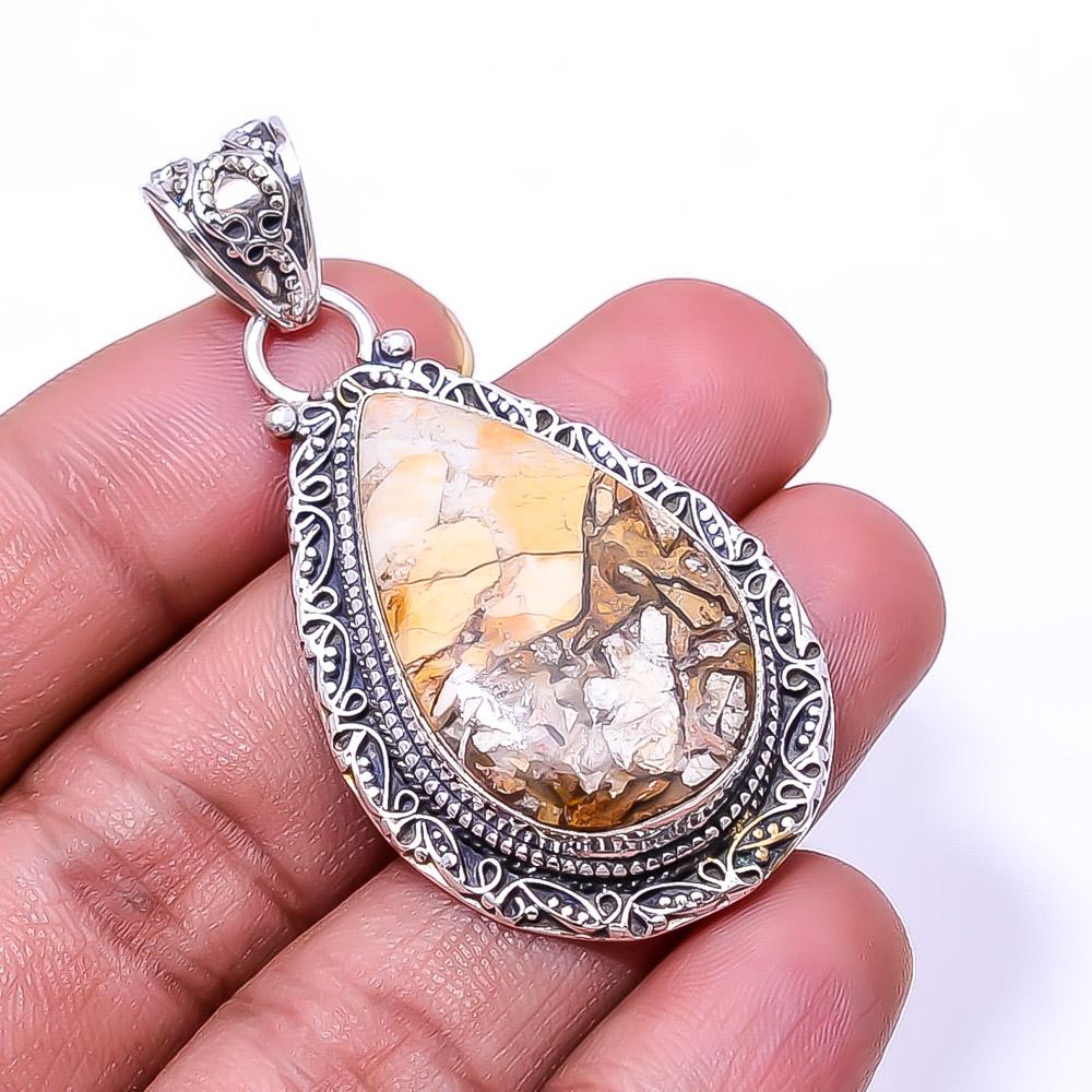 

Brecciated Mookaite -Australia Fine Art 925 Sterling Silver Pendant 2.03 P60