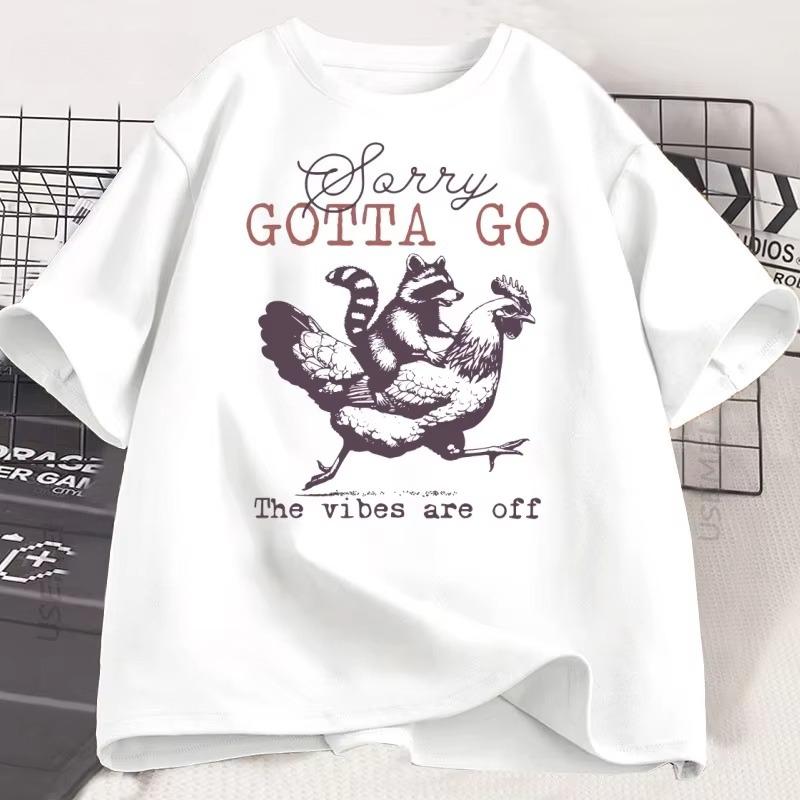 

Funny Raccoon Chicken T Shirt Animals Lover Tshirt Casual Cotton Short Sleeve Tshirts Round Neck Mens Clothes Loose Clothing S