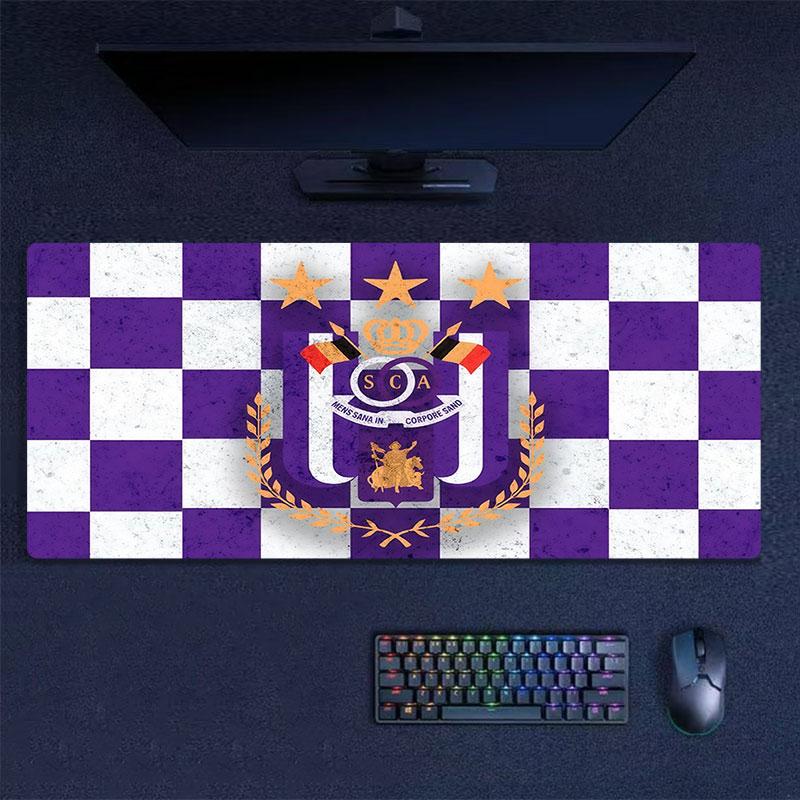 Royal Sporting Club Anderlecht Mouse Pad, Large Gaming Desk Mat, Non-slip XXL Mousepad for Laptop & Tablet, Mini PC Playmat with Stitched Edges