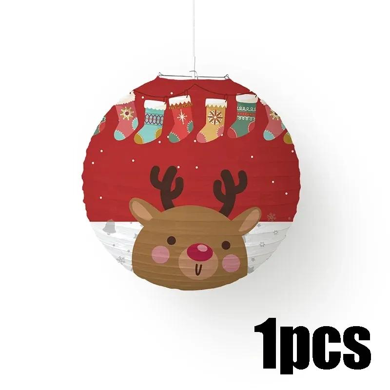 1-20 STÜCKE Weihnachts-Papierlaternen Weihnachtsmann Schneemann Elch Hängelaterne Weihnachtsfeier Dekorationen Feiertags-Heimdeko Geschenke