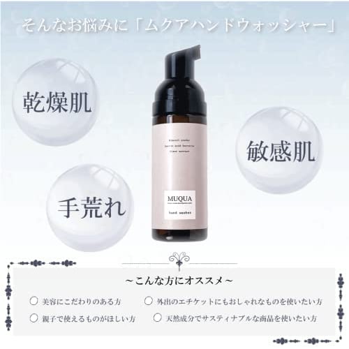 Bulk Purchase: Set of 2 MUQUA Hand Washers (50ml) - A Moisturizing, No-rinse Hand Soap That Cleans Hands and Leaves Them Feeling Clean. Made with 100%