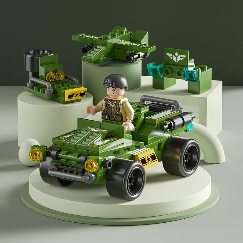 Lego-kompatibles Militär-, Polizei- und Feuerwehrfahrzeuge-Bausteinset