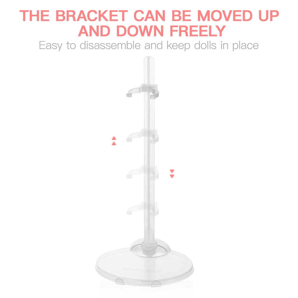 

5Pcs Doll Holding Stands Transparent Supports Display Racks For 1/6 s Dolls Furniture Prop Up Mannequin Model Holder Set 5 Pcs