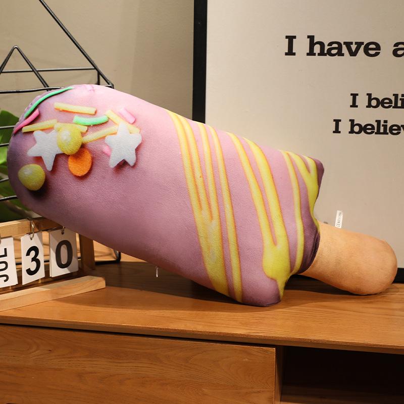 Creative Simulation Ice Cream Throw Pillow Plush Toy Doll Ice Cream Doll Home Pillow Cushion Girl Doll
