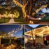 50LED/20LED Solar String Lights Outdoor Waterproof Fairy Lights String 8 Mode for Home Gardens Wedding Party Outdoor Tree Decorations 7m/5m