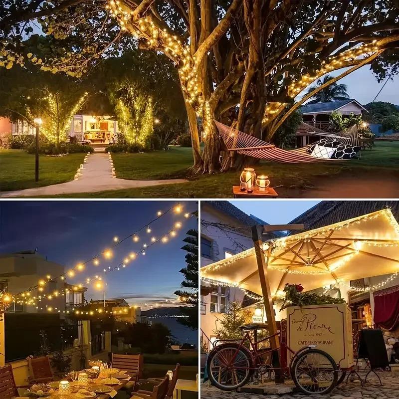 50LED/20LED Solar String Lights Outdoor Waterproof Fairy Lights String 8 Mode for Home Gardens Wedding Party Outdoor Tree Decorations 7m/5m