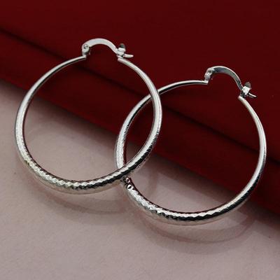 Fashion Women Silver Color Hoop Dangle Earring Studs Jewelry
