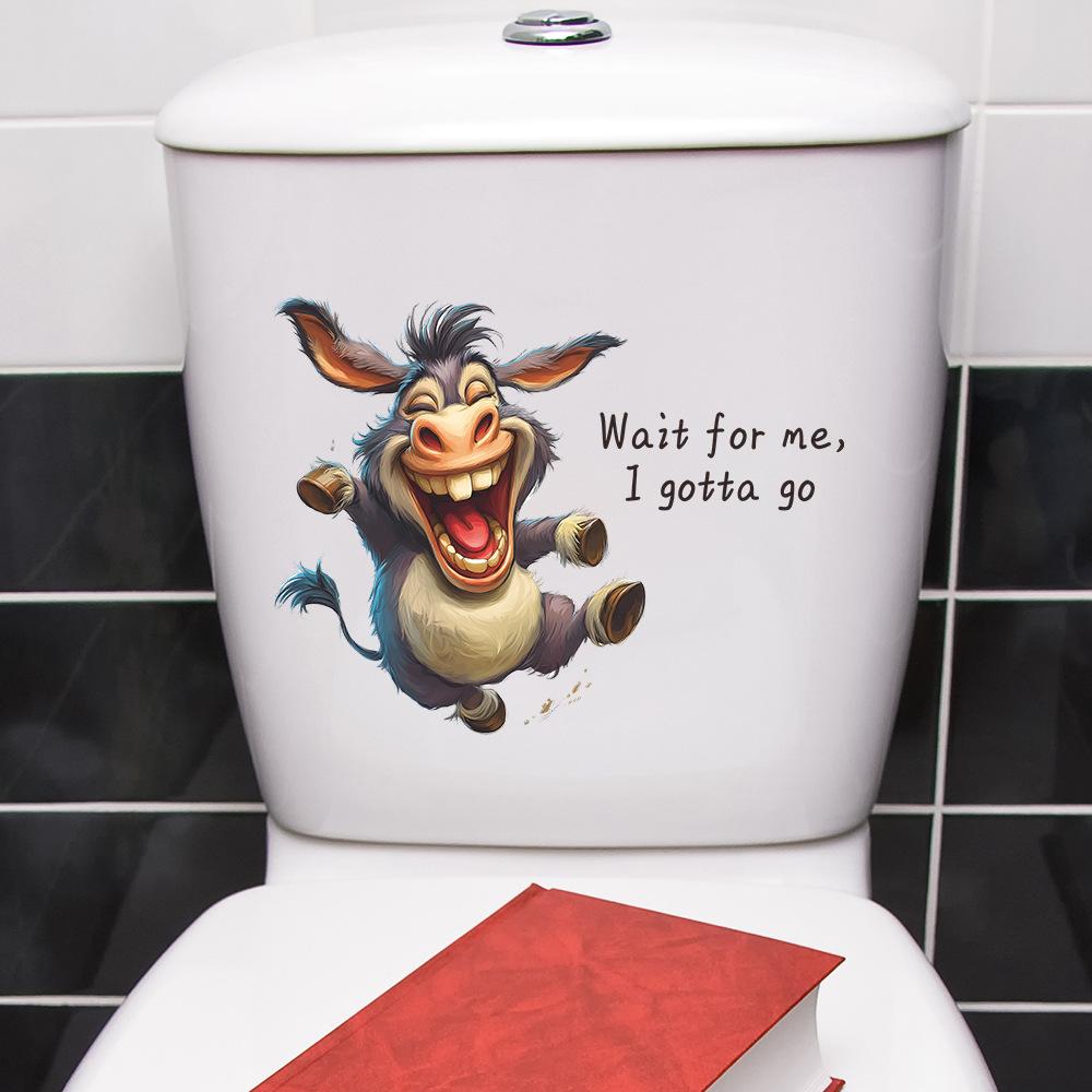 Creative and Fun Backpackers and English Phrases for Bathroom Toilet Beautification Stickers