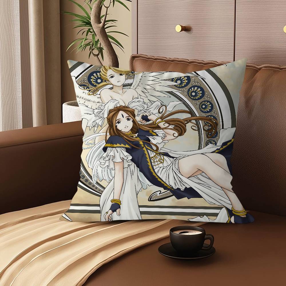 Ah My Goddess Cartoon Animation Decorative Room Aesthetics Pillow Case Home Decor Bedroom Sofa Bed Couch Pillow Cover 45x45