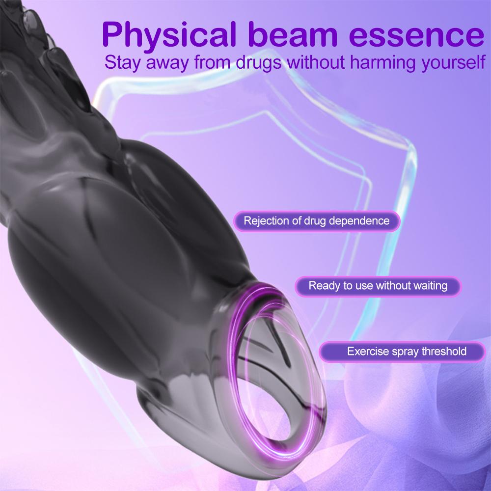 Reusable Extend Penis Enlargement Sleeve Vibrator Cock Ring Reusable Condoms Sex Toys for Men G Spot Vibrating Delay Ejaculation