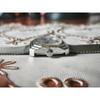 Used LONGINES White Gold Silver Dial Dress Type Mesh Belt
