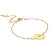 Cute Baby Feet Bracelets Stainless Steel Gold Charm Bracelets on Hand Jewelry Gift for Women Mother Friends